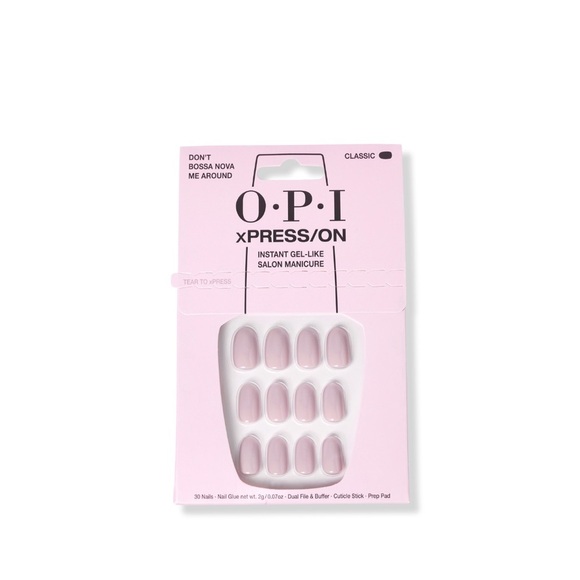 OPI XPress/On Instant Gel-Like Salon Manicure - Don’t Bossa Nova Me Around - Picture 4 of 7